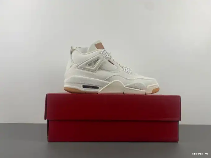 Cheap Kickmax Jordan Levi's Air x 4 'White' AO2571-100 0621